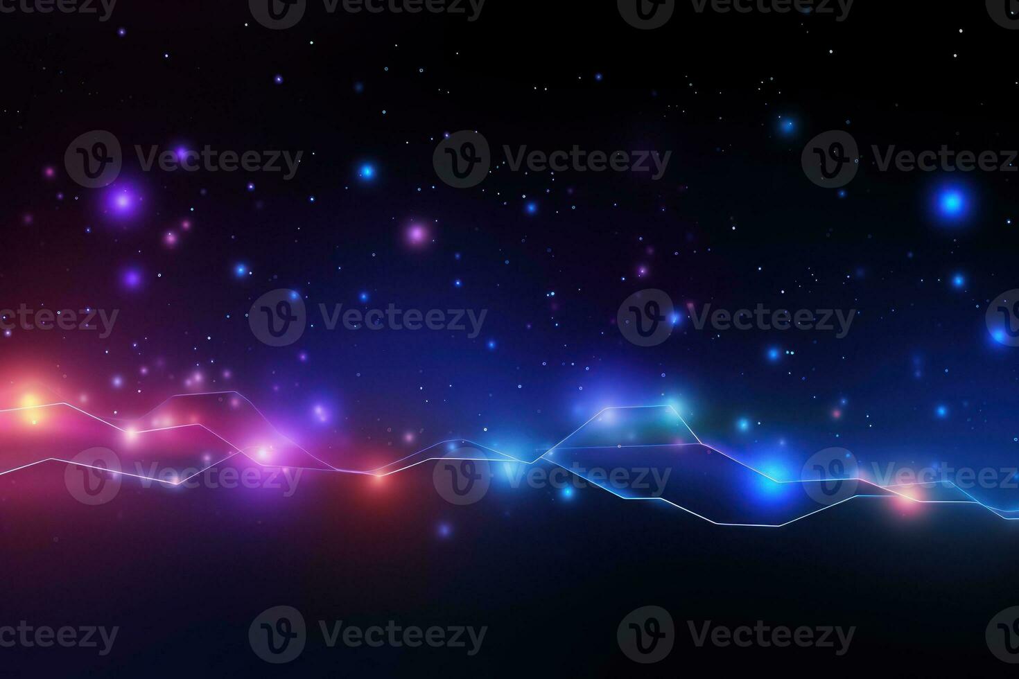Futuristic point wave. Abstract background with a dynamic wave. Generative AI photo