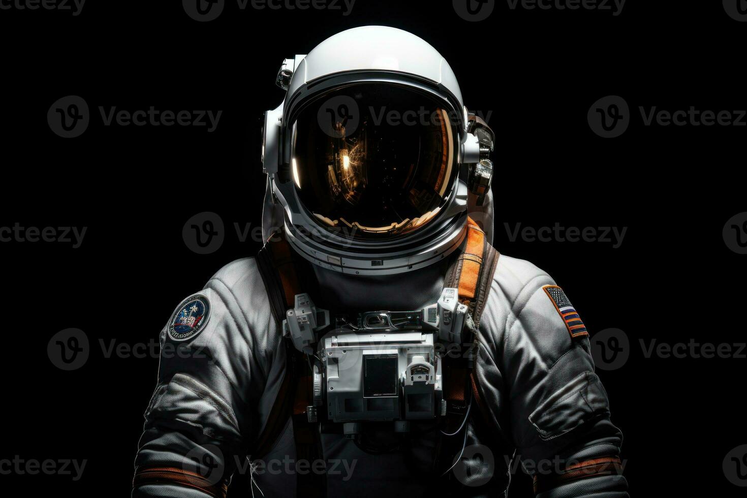 Portrait of astronaut in space . Generative AI. photo