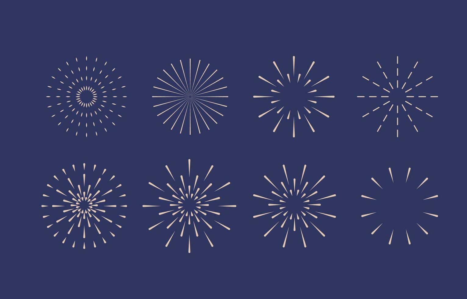 firework object in night.Editable vector illustration for graphic design