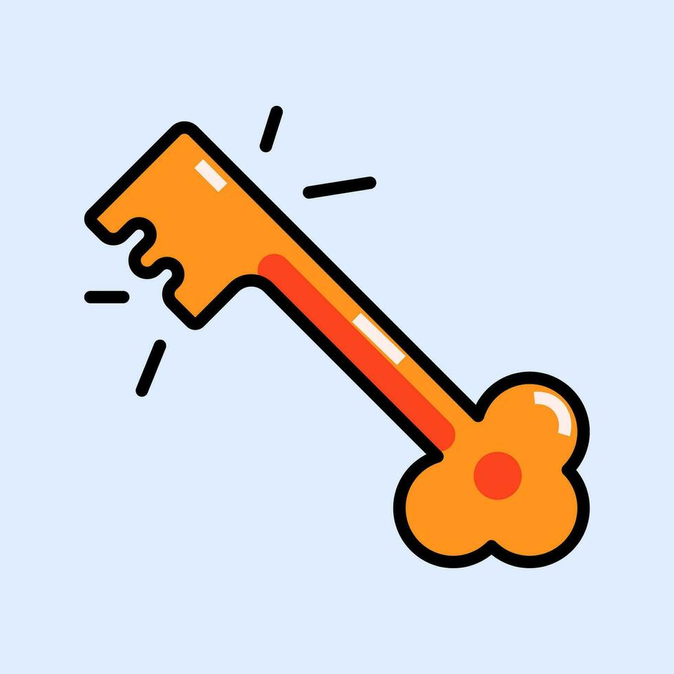 key Colored outline icon design vector