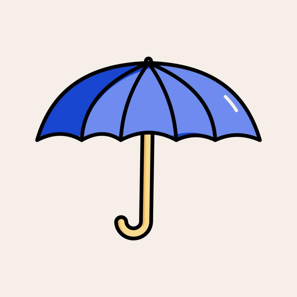 umbrella icon flat illustration style vector