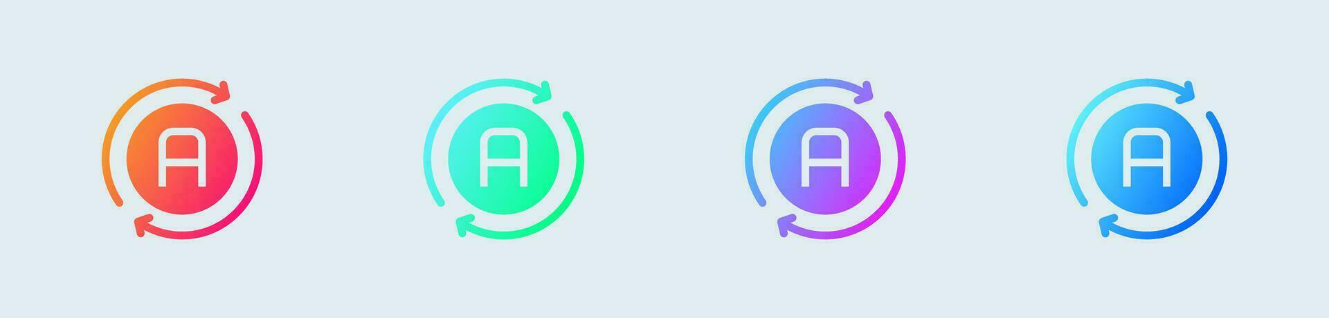 Automation solid icon in gradient colors. Innovation technology signs vector illustration.