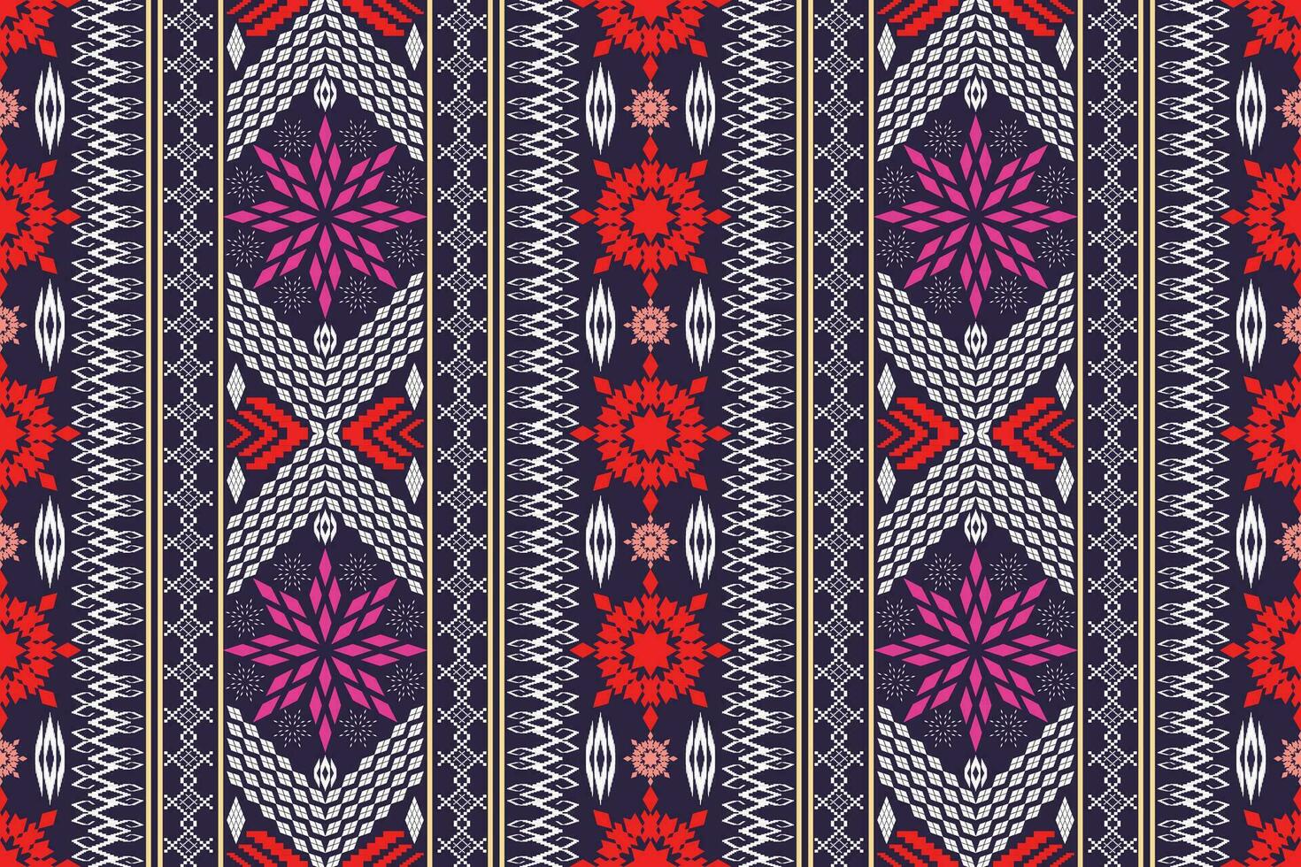 Geometric ethnic oriental traditional art pattern.Figure tribal embroidery style.Design for background,wallpaper,clothing,wrapping,fabric,element,,vector illustration. vector