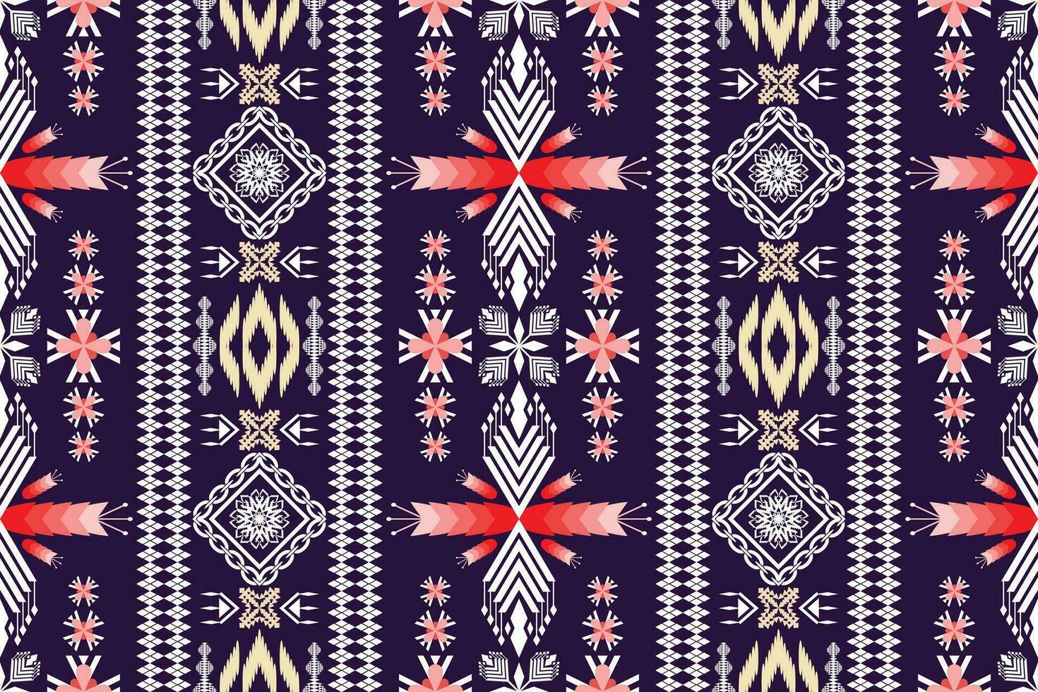 Geometric ethnic oriental traditional art pattern.Figure tribal embroidery style.Design for background,wallpaper,clothing,wrapping,fabric,element,,vector illustration. vector