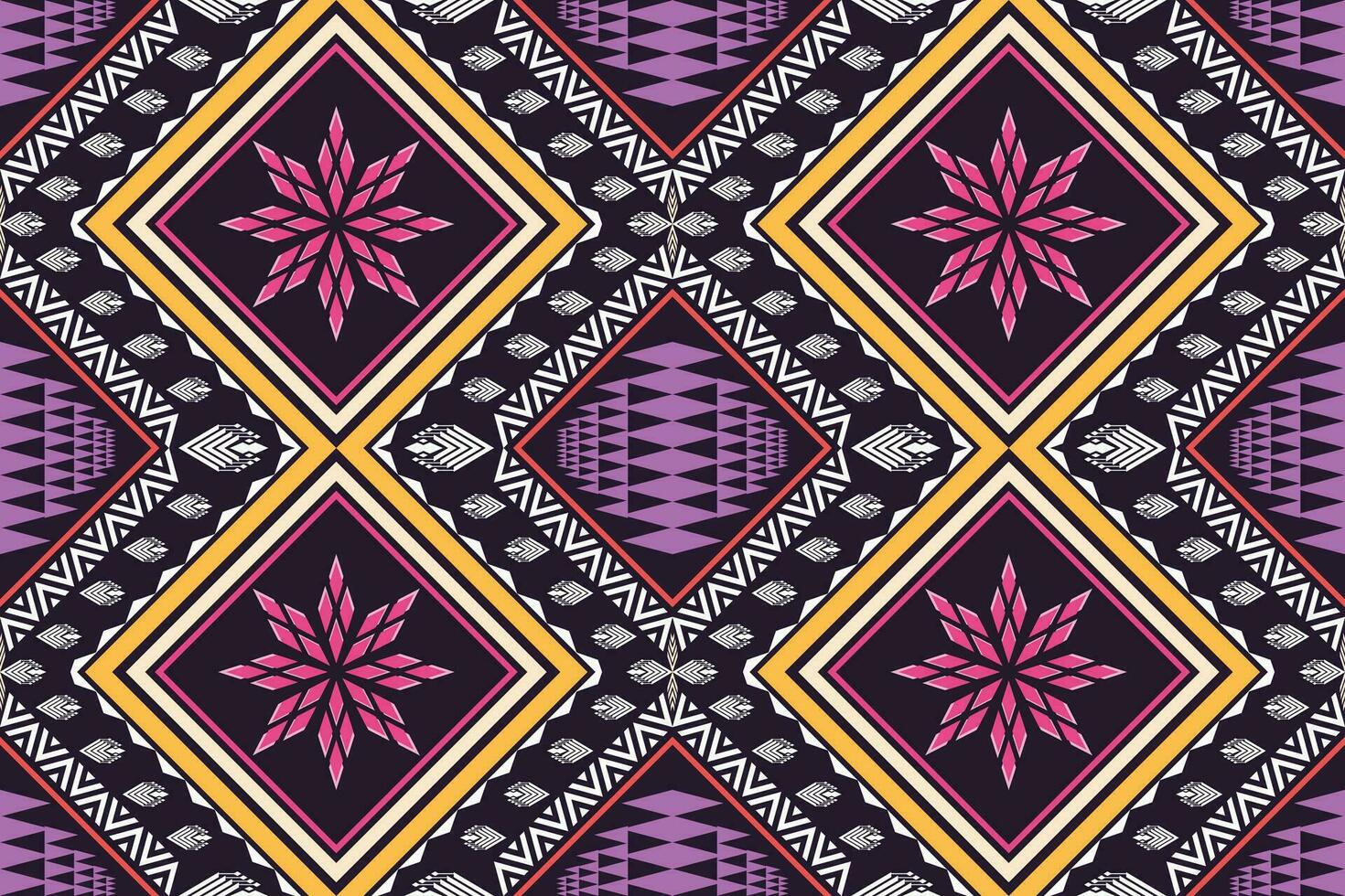 Geometric ethnic oriental traditional art pattern.Figure tribal embroidery style.Design for background,wallpaper,clothing,wrapping,fabric,element,,vector illustration. vector