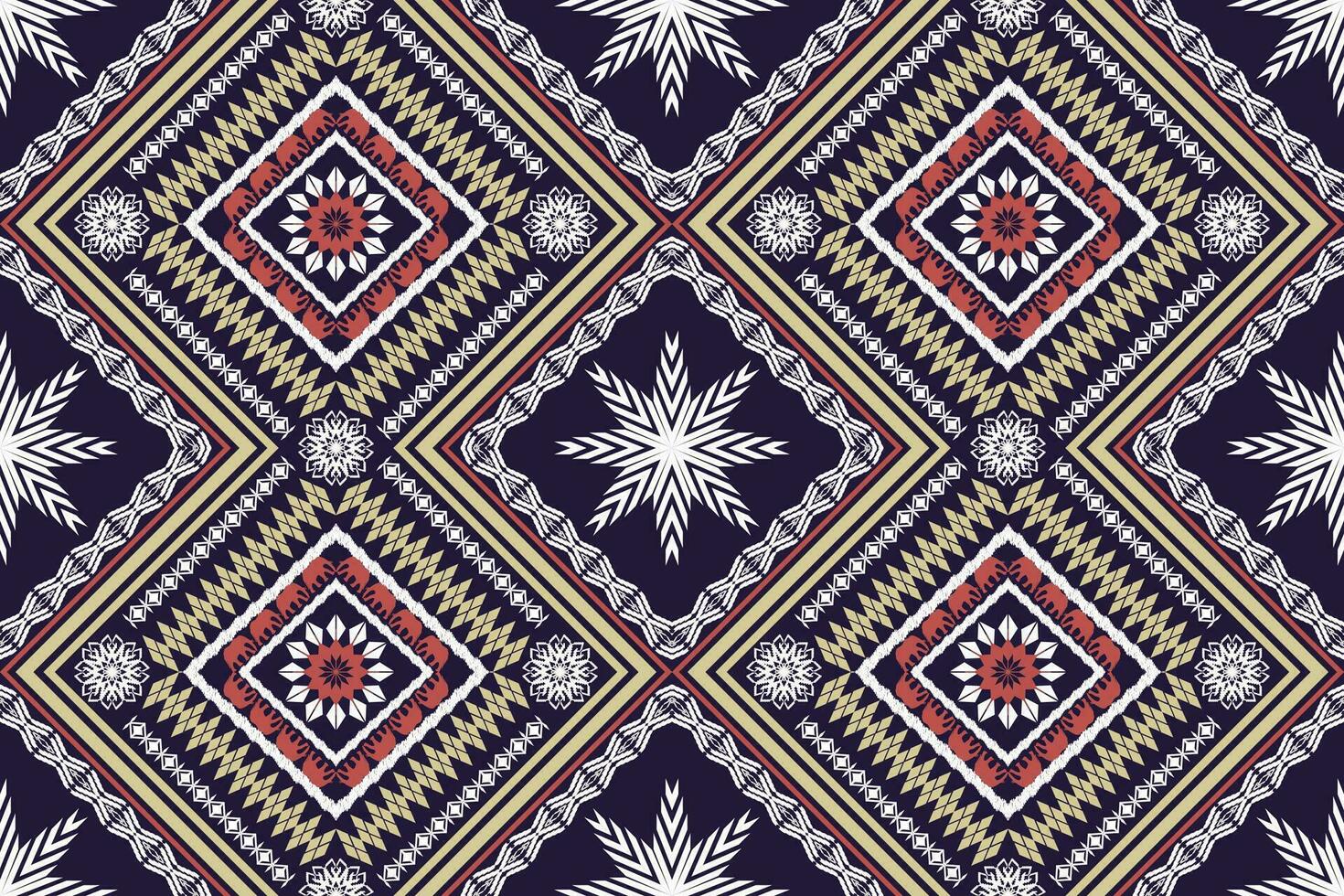 Geometric ethnic oriental traditional art pattern.Figure tribal embroidery style.Design for background,wallpaper,clothing,wrapping,fabric,element,,vector illustration. vector