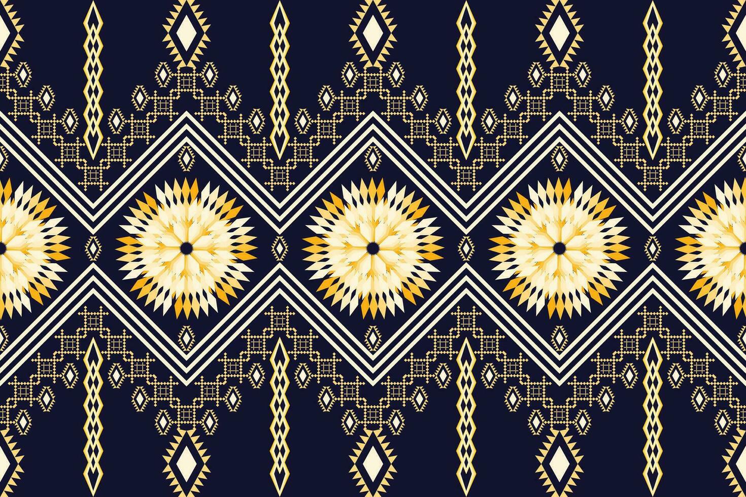 Geometric ethnic oriental traditional art pattern.Figure tribal embroidery style.Design for background,wallpaper,clothing,wrapping,fabric,element,,vector illustration. vector