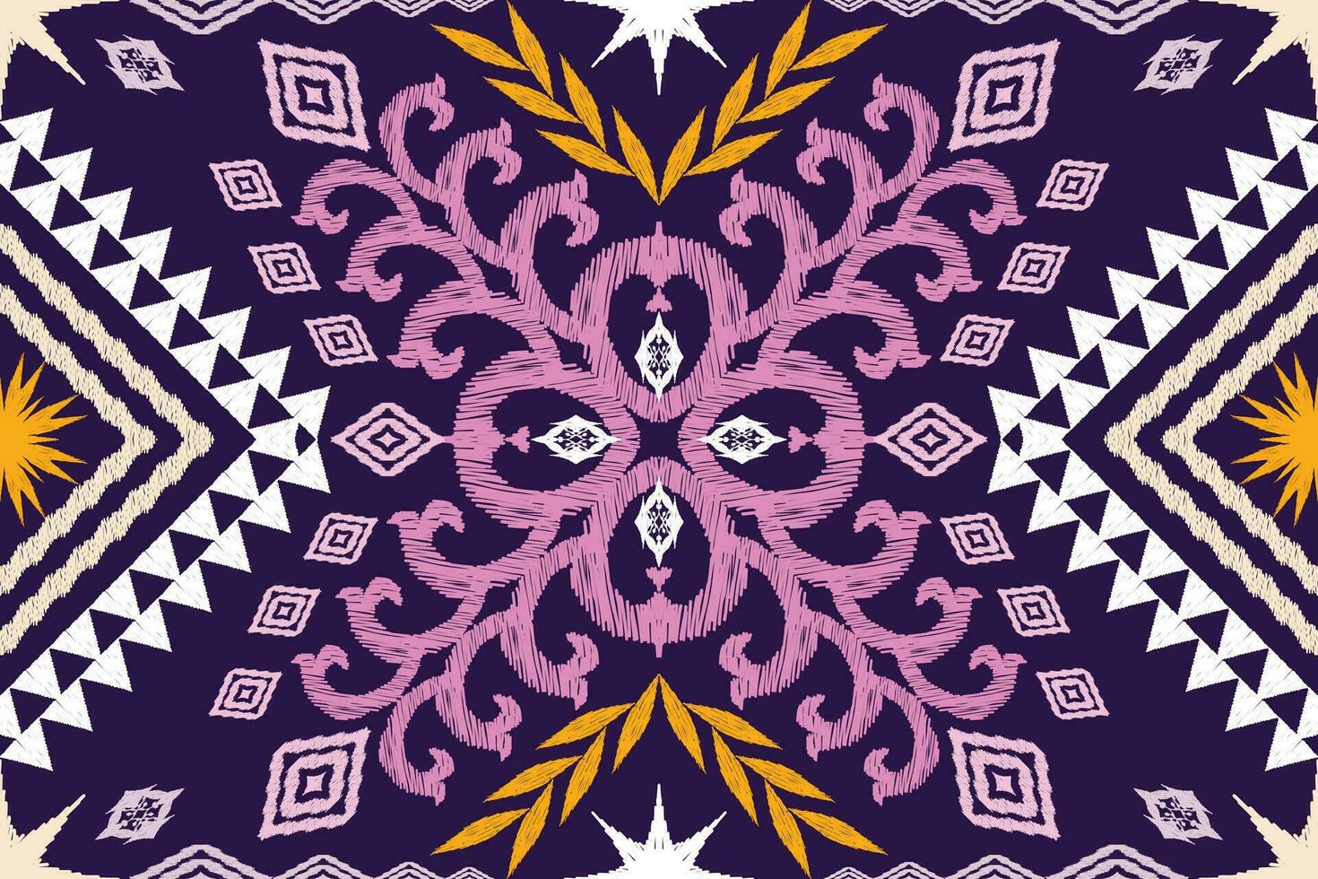 Geometric ethnic oriental traditional art pattern.Figure tribal embroidery style.Design for background,wallpaper,clothing,wrapping,fabric,element,,vector illustration. vector