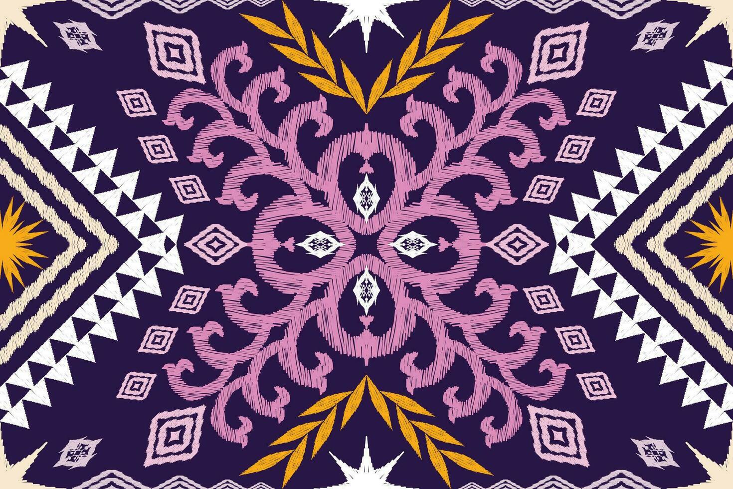 Geometric ethnic oriental traditional art pattern.Figure tribal embroidery style.Design for background,wallpaper,clothing,wrapping,fabric,element,,vector illustration. vector