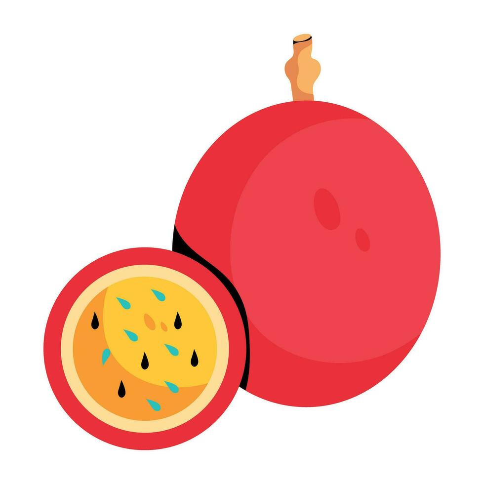 Trendy Passion Fruit vector