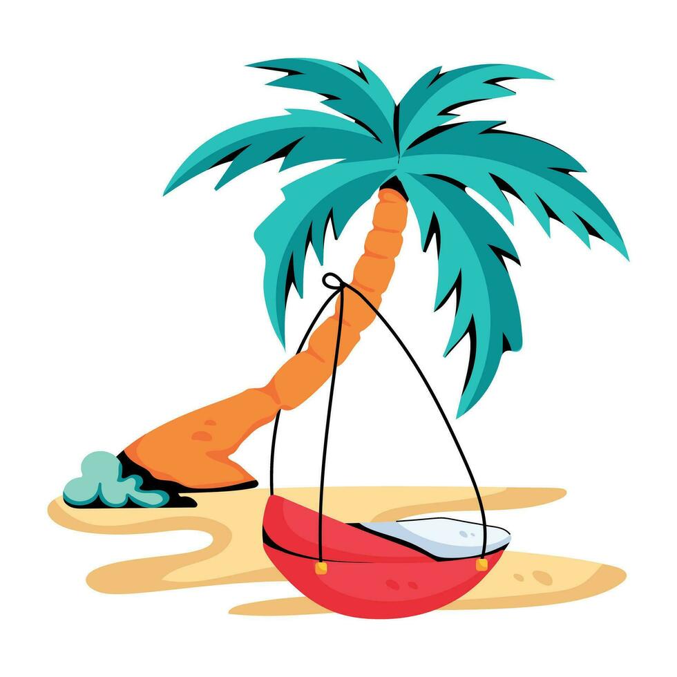 Trendy Seaside Swing vector