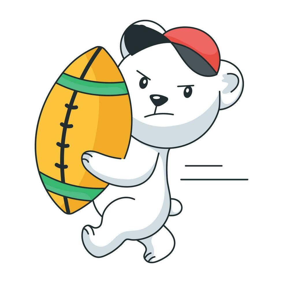 Trendy Rugby Ball vector