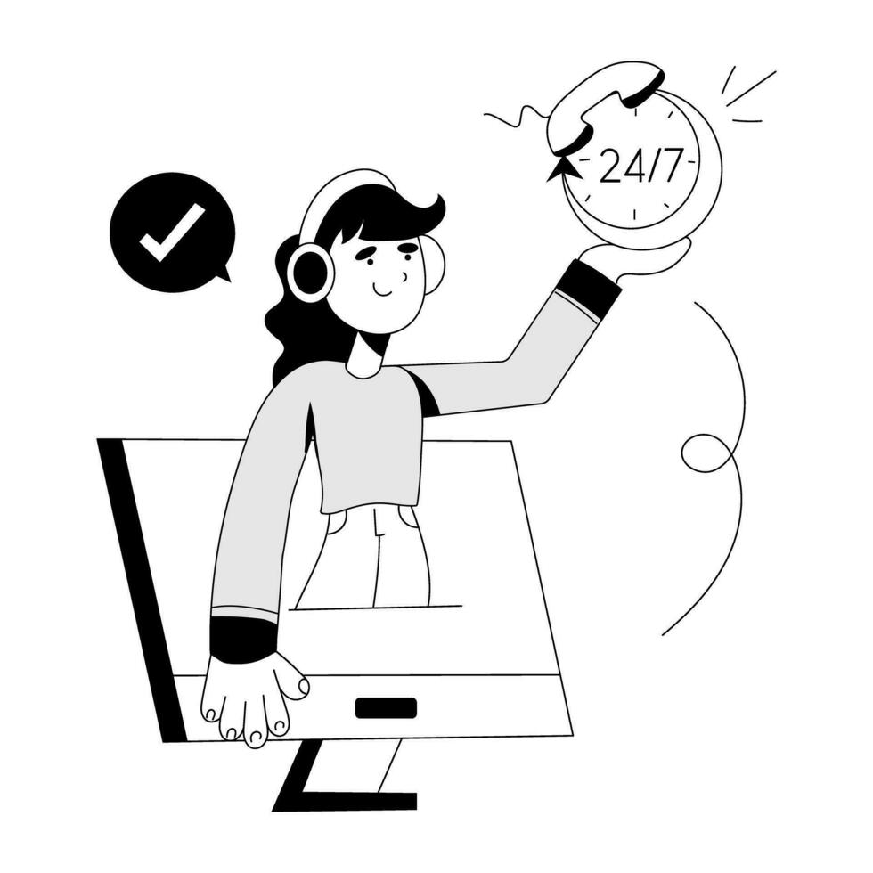 Trendy Online Agent vector