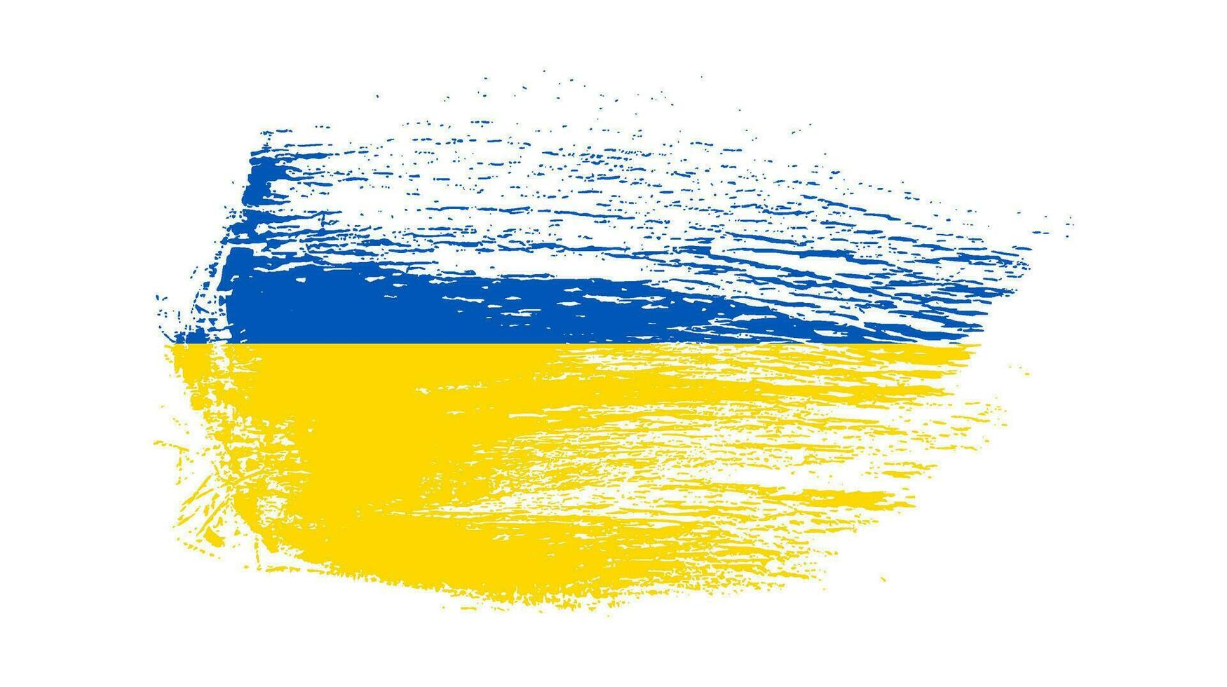 Ukrainian national flag in grunge style vector