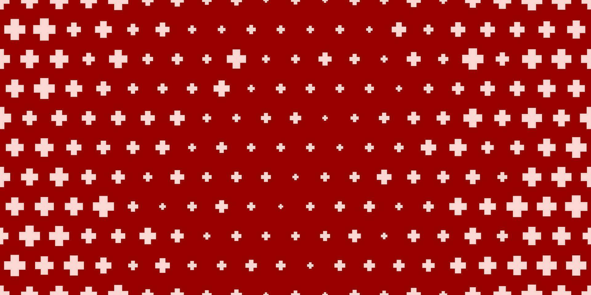 Seamless hospital background with plus symbols vector