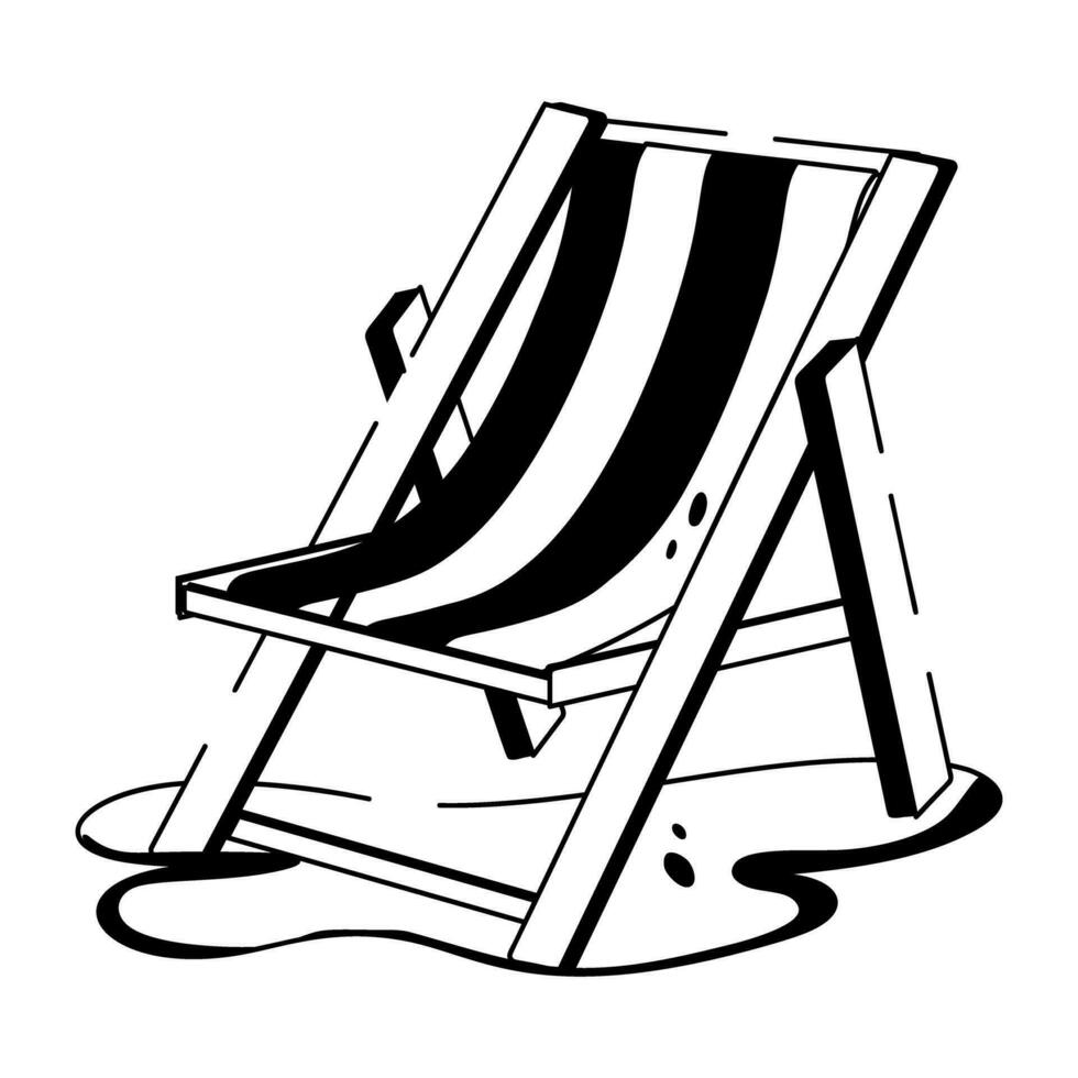 Trendy Deckchair  Concepts vector