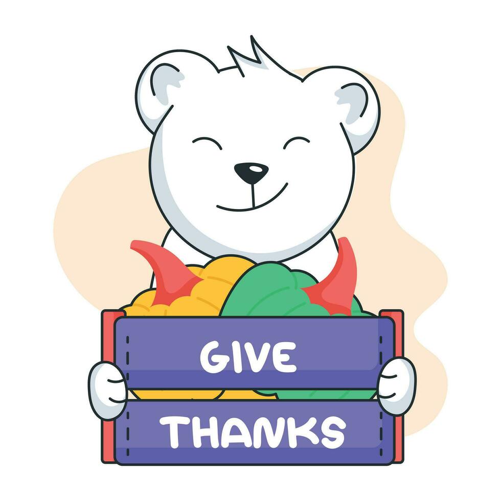 Trendy Give Thanks vector