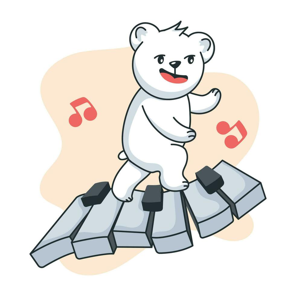 Trendy Piano Music vector
