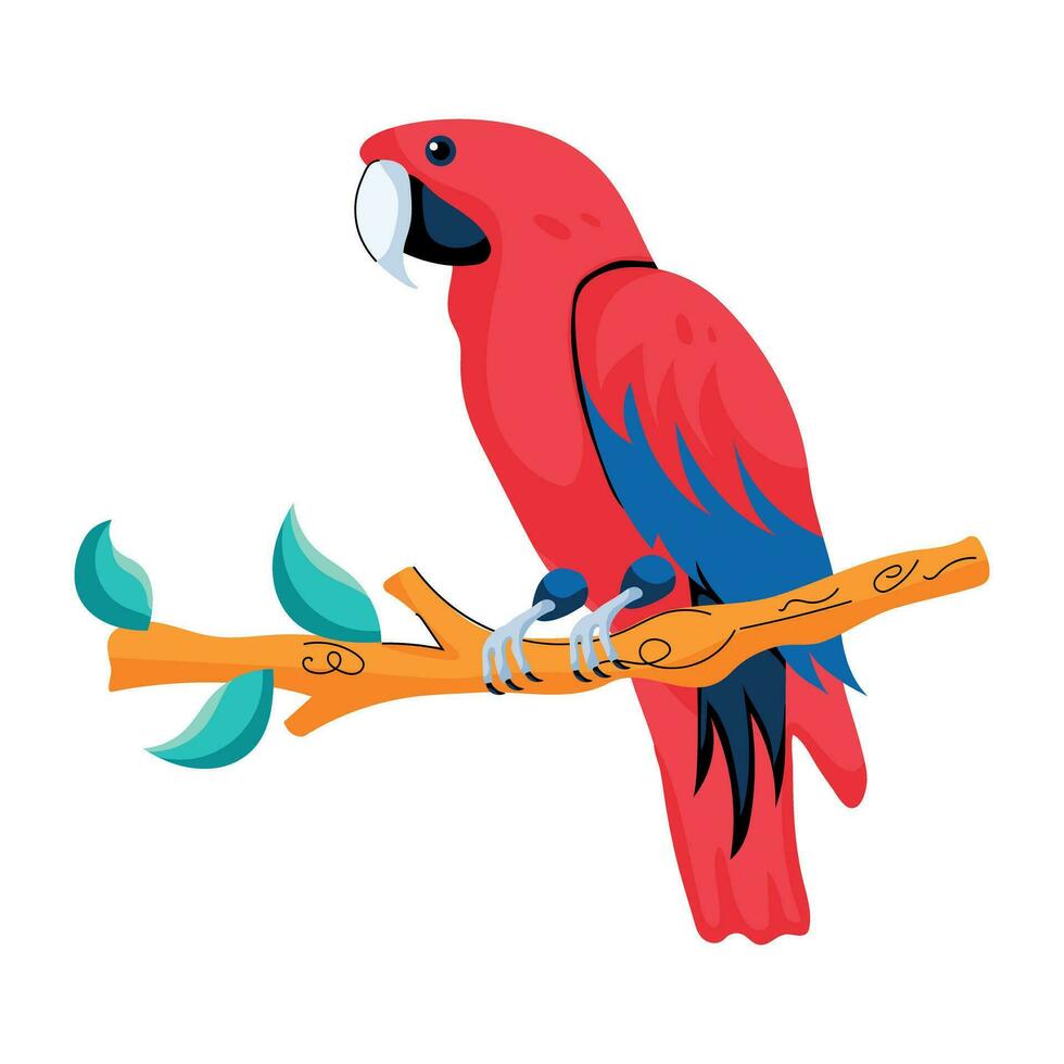 Trendy Scarlet Macaw vector