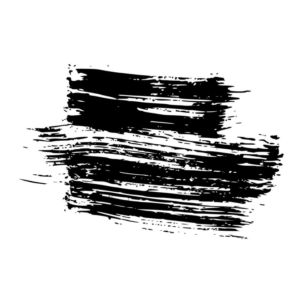 Black brush stroke on white background vector