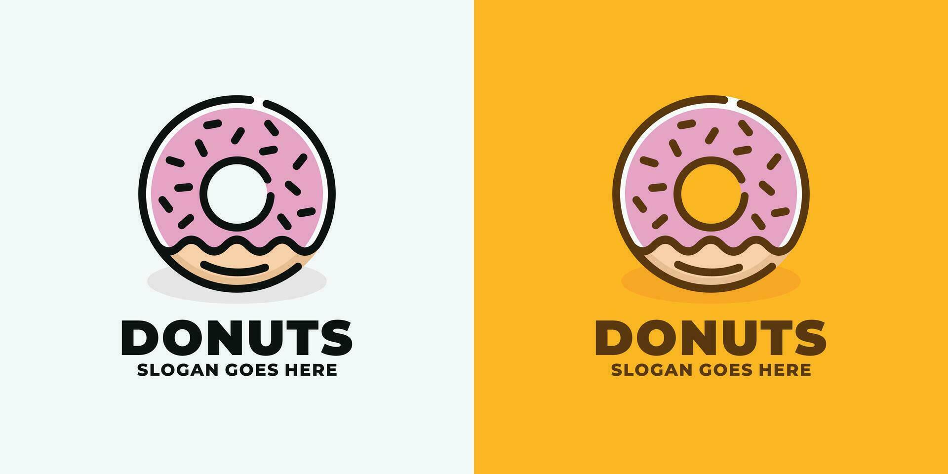 Donut logo design vector illustration