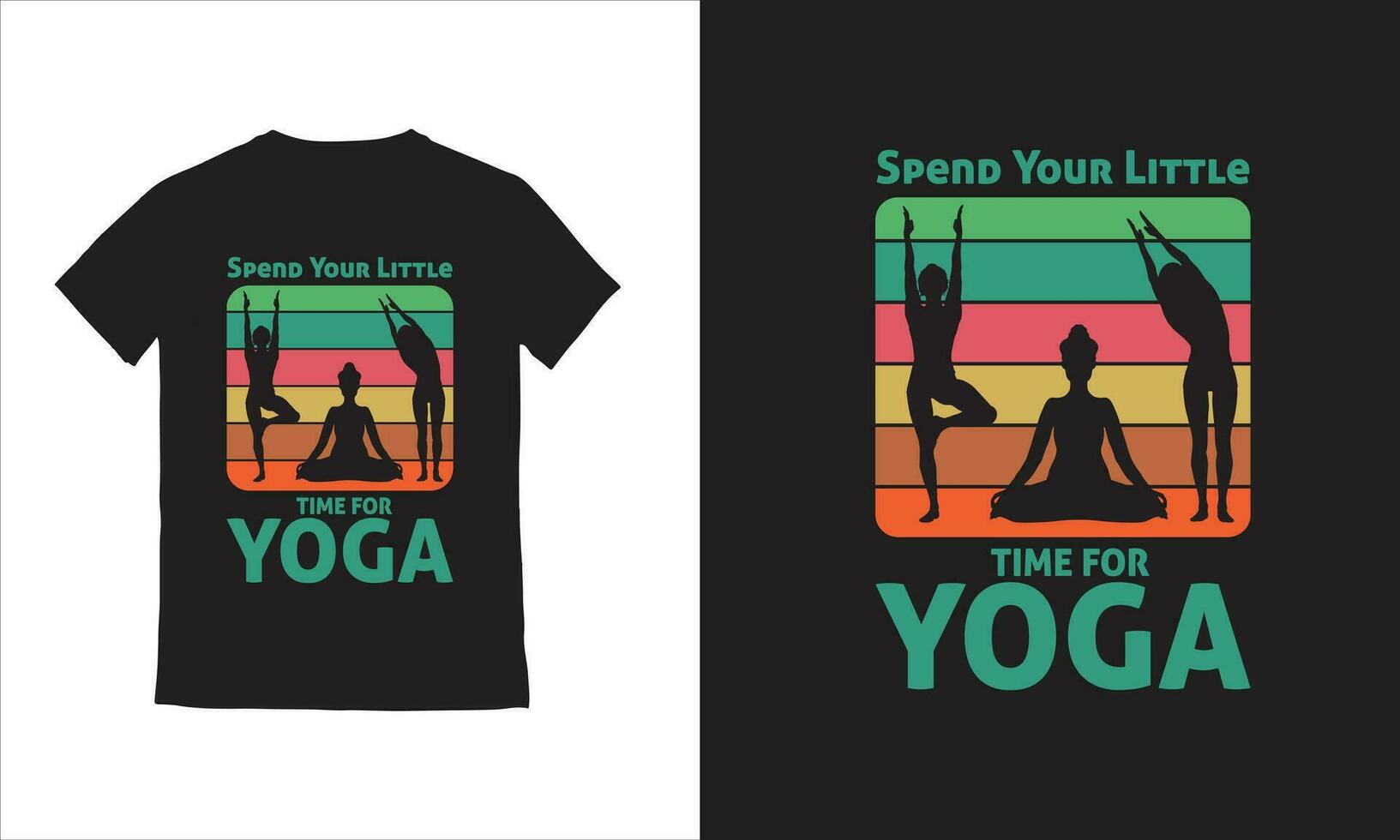 vector yoga muchachas vector yoga camiseta diseño.