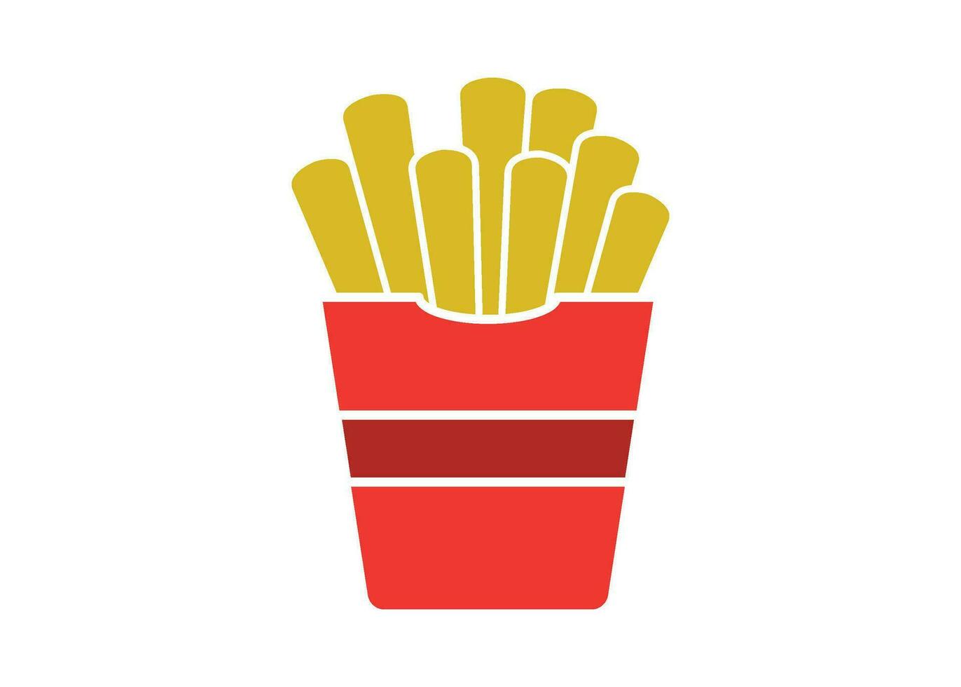 French fries icon design template vector illustration isolated