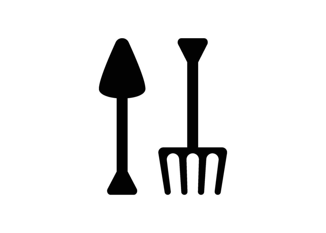Farmer tool icon silhouette design template isolated illustration vector