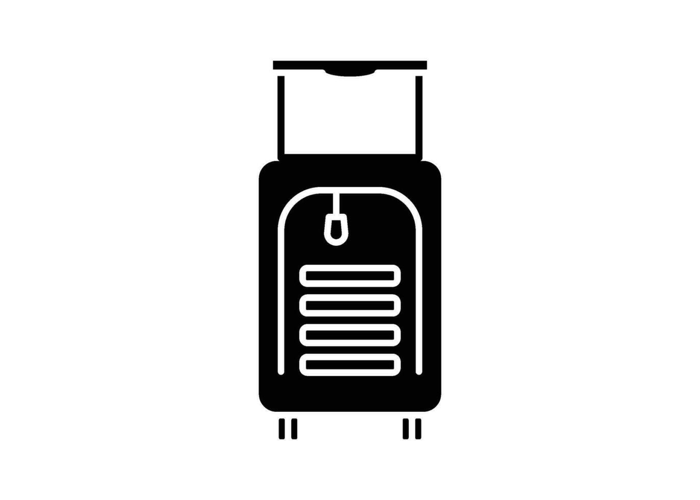 Suitcase icon design silhouette template illustration isolated vector