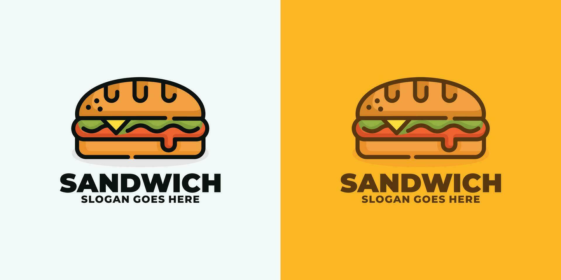 Sandwich logo design vector illustration