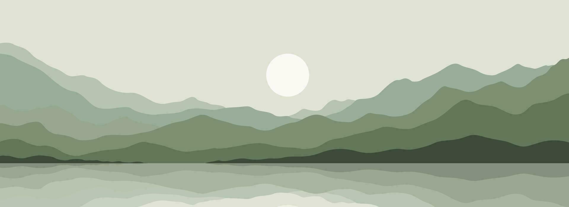 paisaje fondo.pared Arte vector. follaje línea Arte dibujo con resumen forma.planta Arte diseño para imprimir, cubrir, fondo de pantalla, mínimo y natural pared. vector