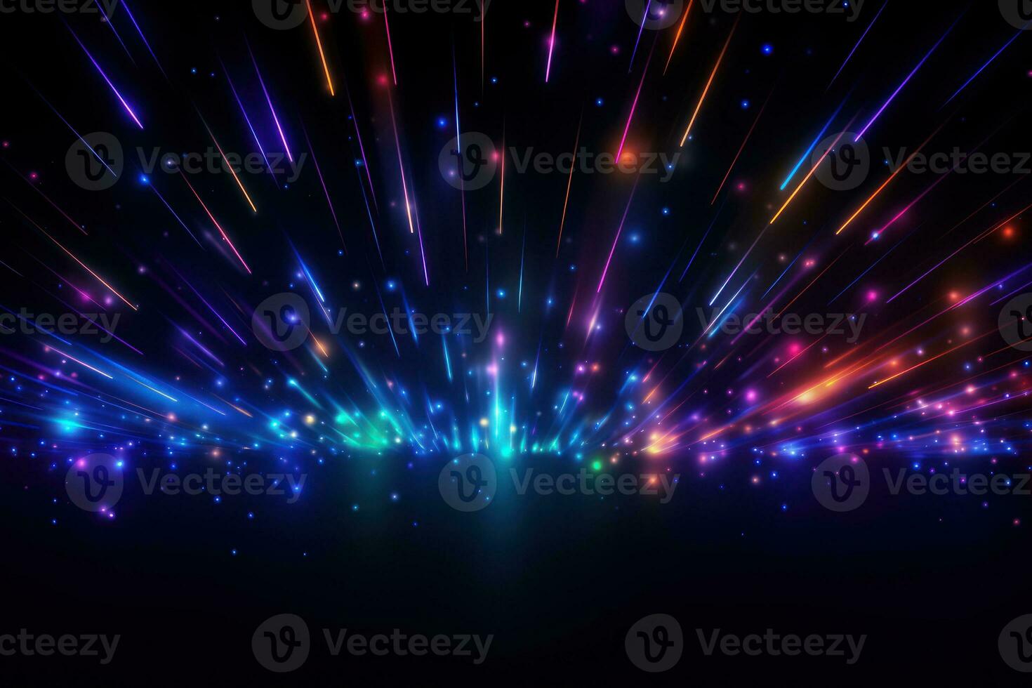 Futuristic point wave. Abstract background with a dynamic wave. Generative AI photo