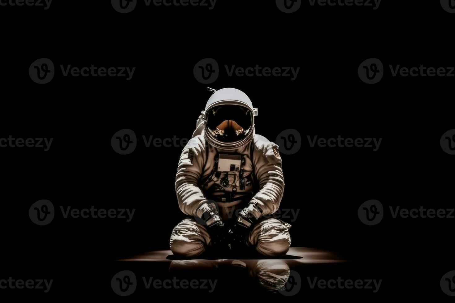 Portrait of astronaut in space . Generative AI. photo