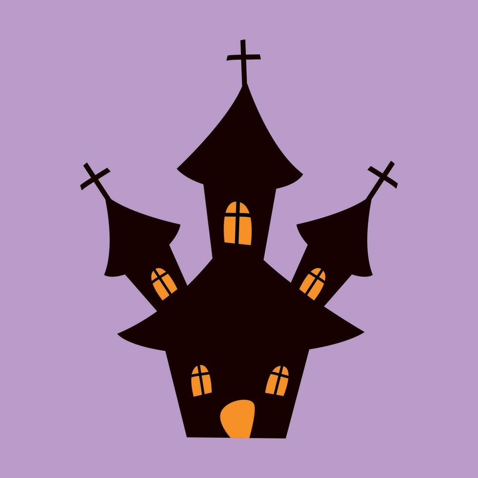 Dracula's castle. Vector object. Halloween theme. Isolated object.