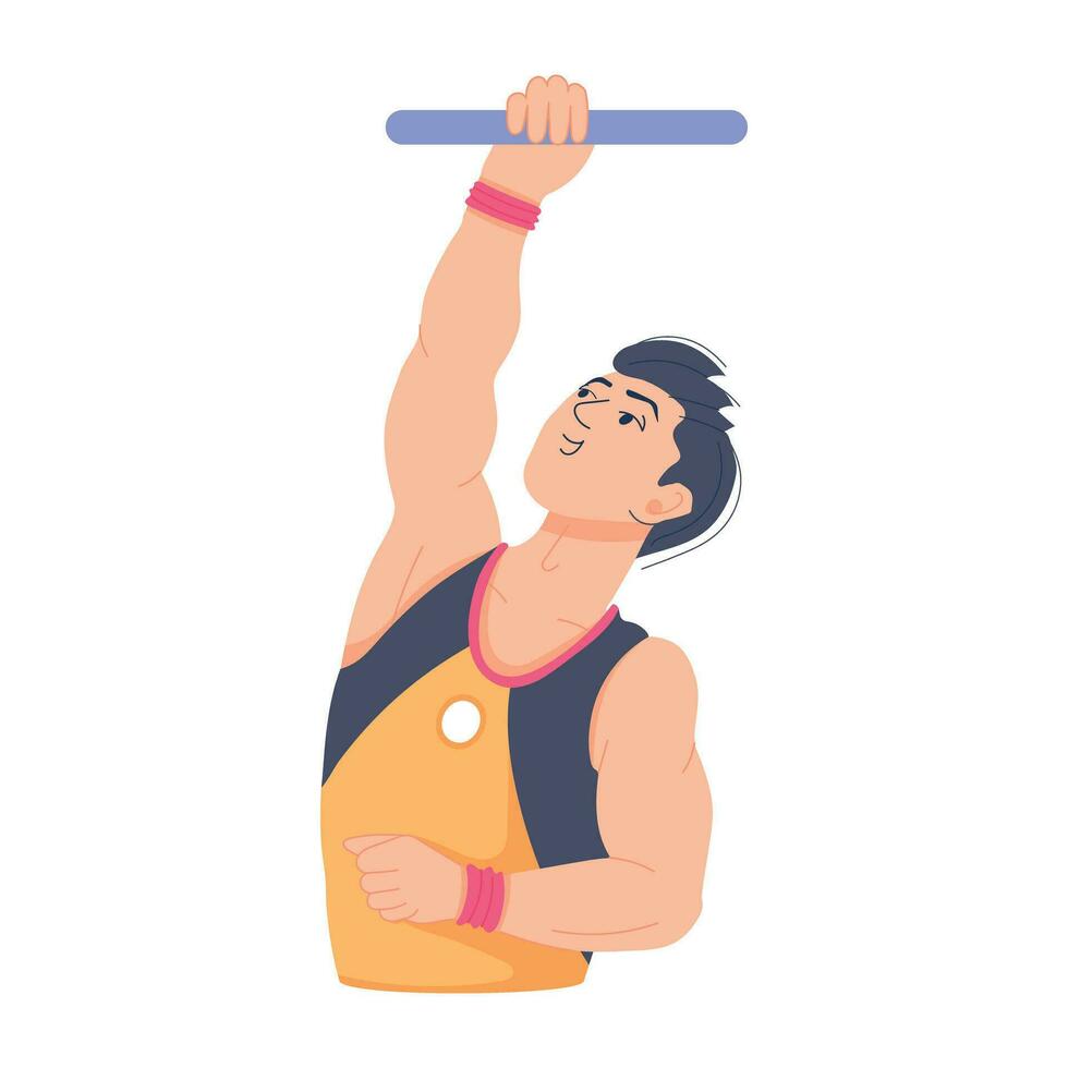 Trendy Gymnast Bar vector