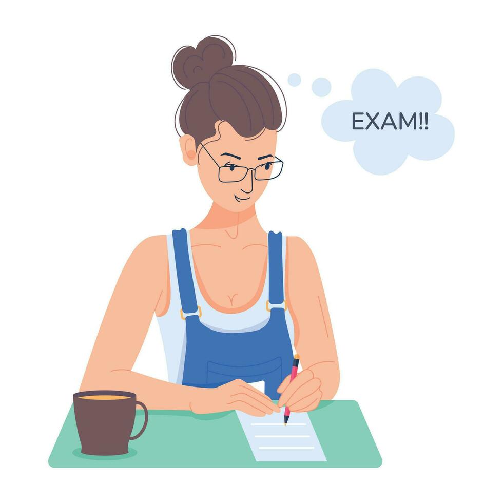 Trendy Exam Preparation vector