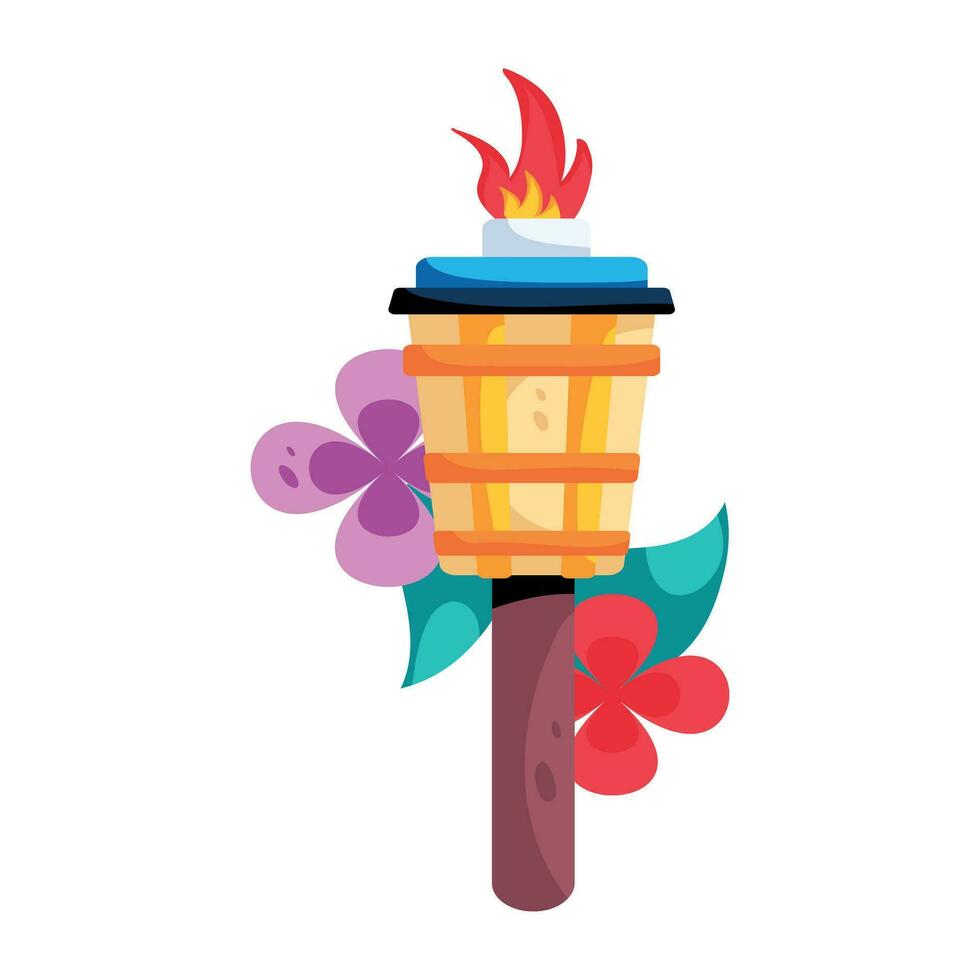 Trendy Tiki Torch vector