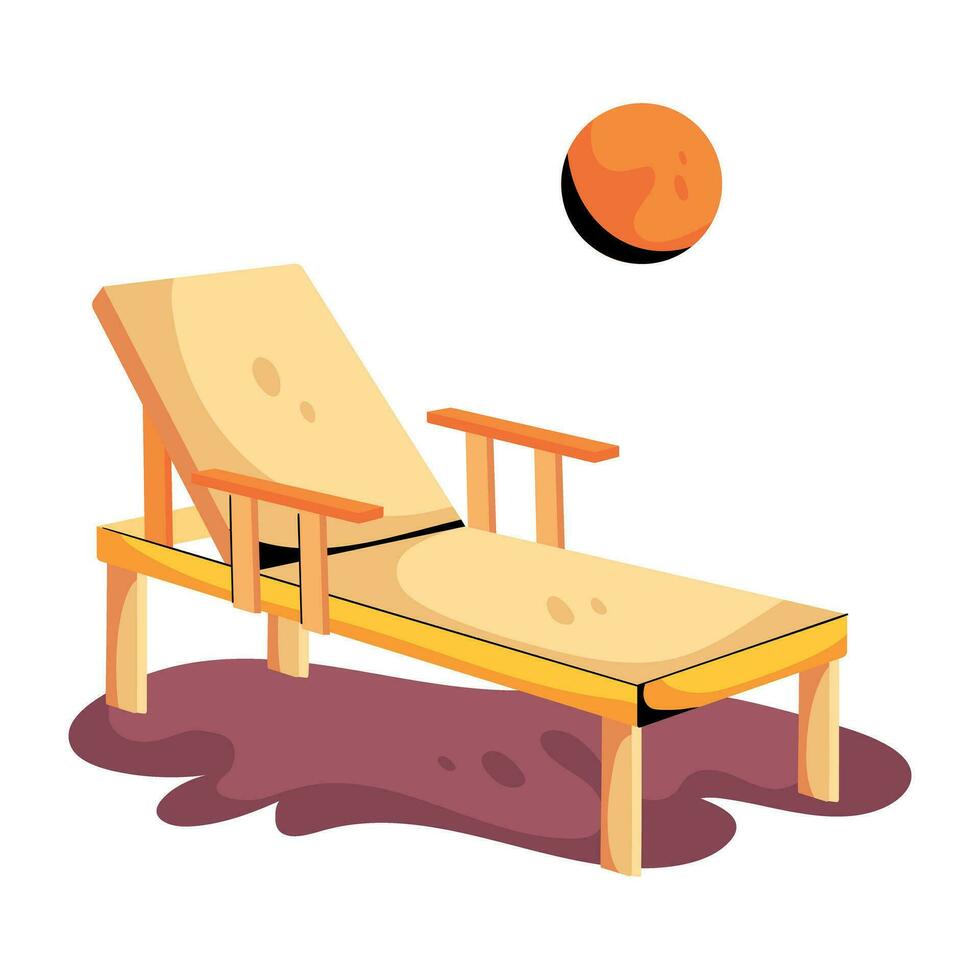 Trendy Wooden Lounge vector