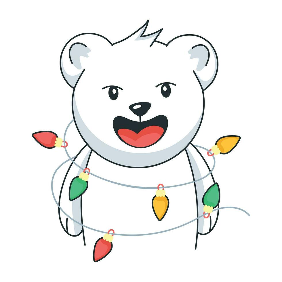 Trendy Bear Lights vector