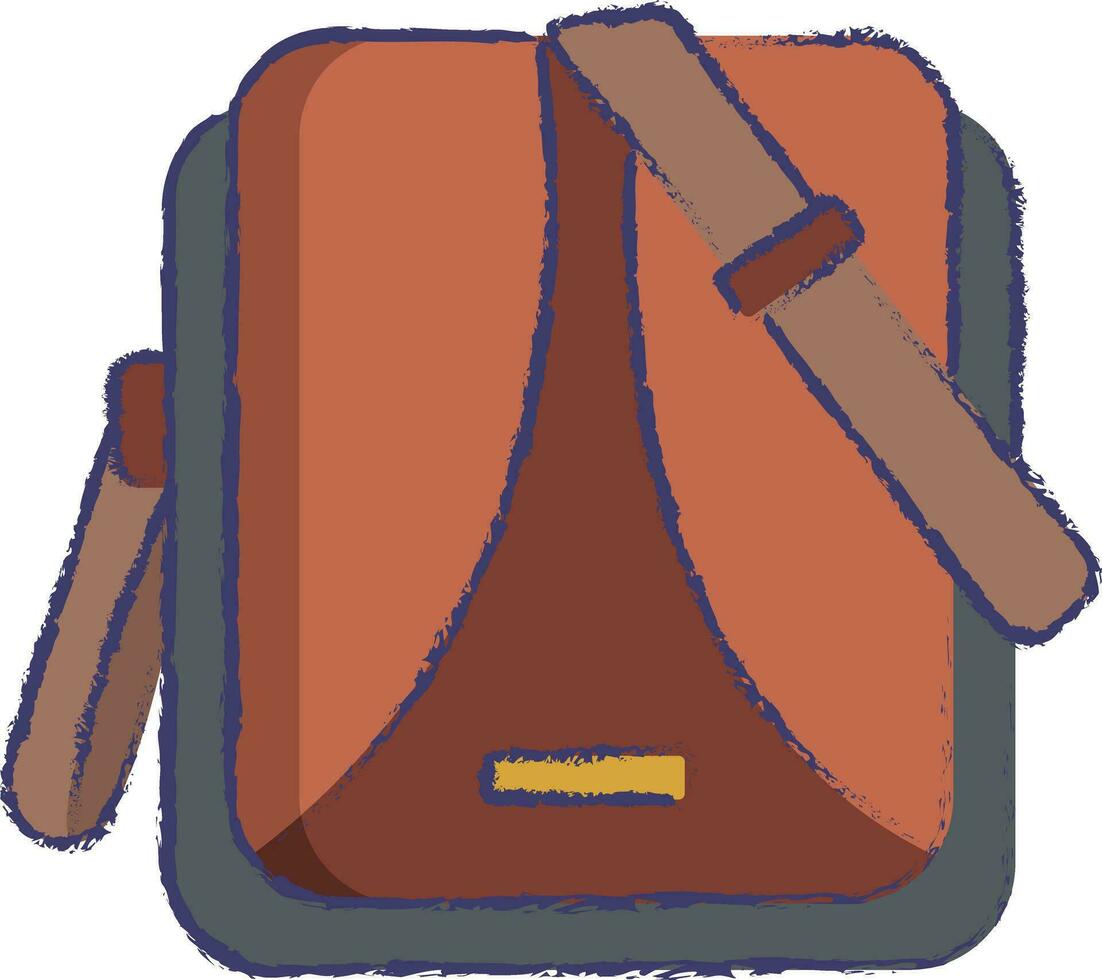 bolso mano dibujado vector ilustración