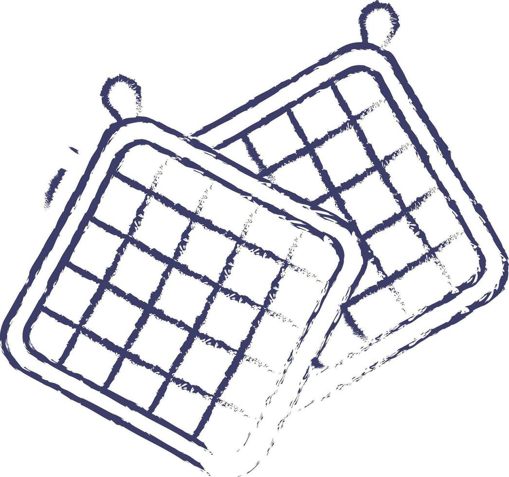 Pot Holder hand drawn vector illustration