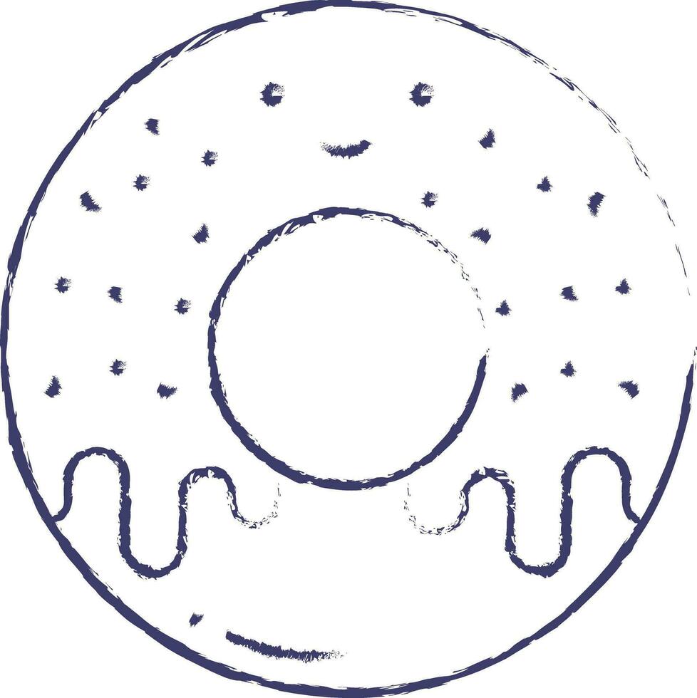 Donuts hand drawn vector illustration