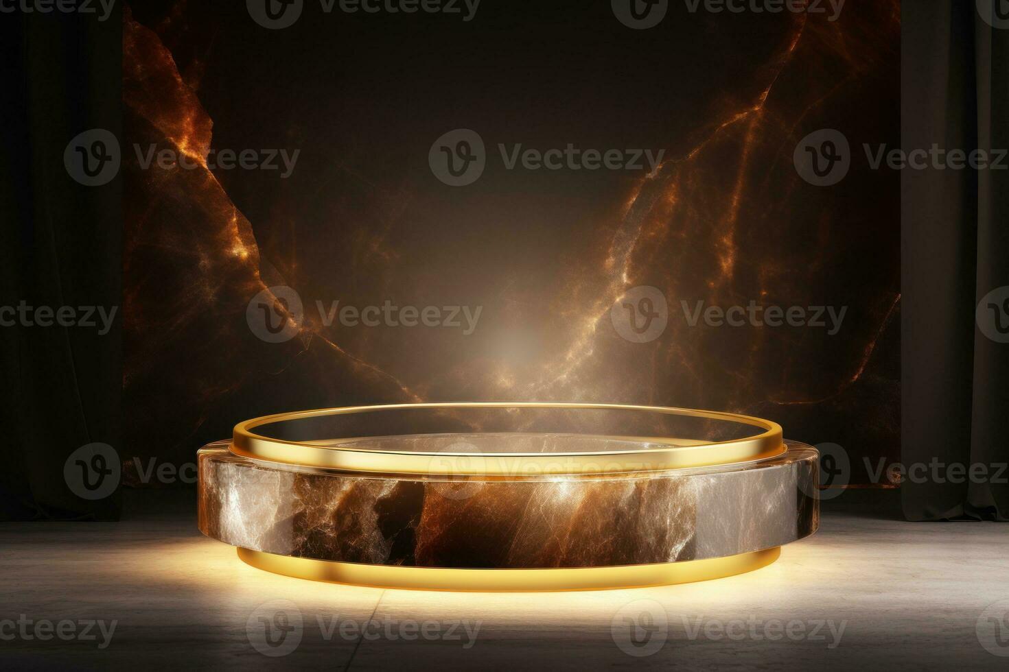 marble display podium for mockup . product advertisement . generative ai photo