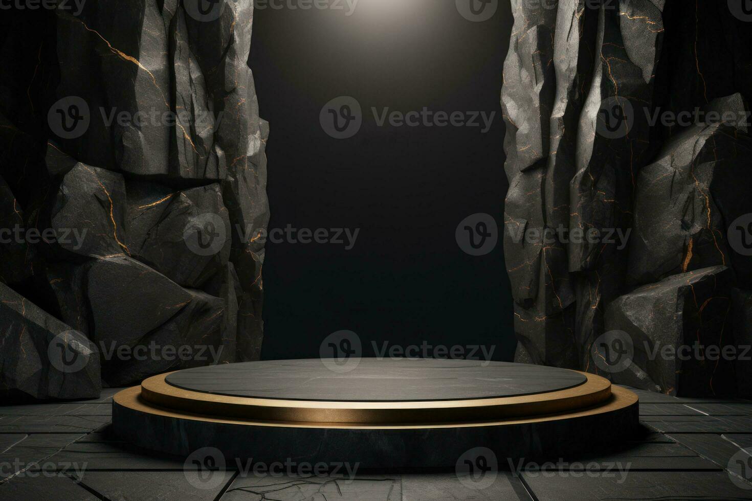 marble display podium for mockup . product advertisement . generative ai photo
