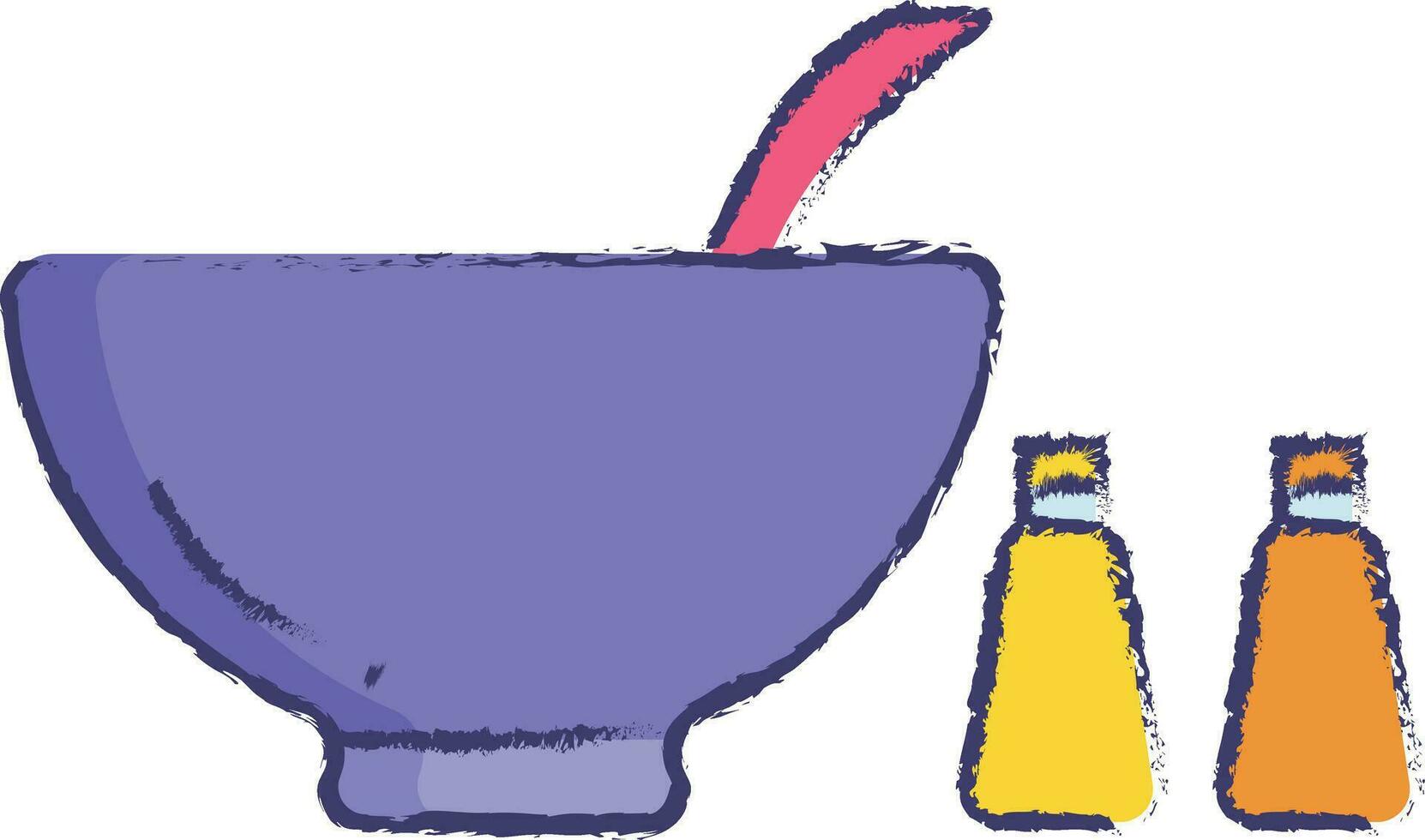Soup bowl hand drawn vector illustration
