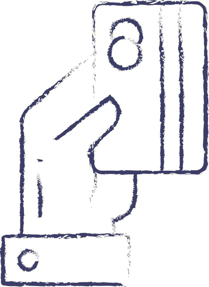 Card Pay  hand drawn vector illustration