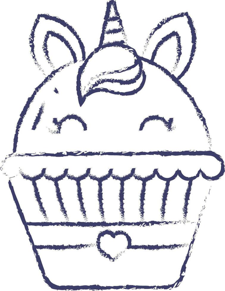 Cup cakes hand drawn vector illustration