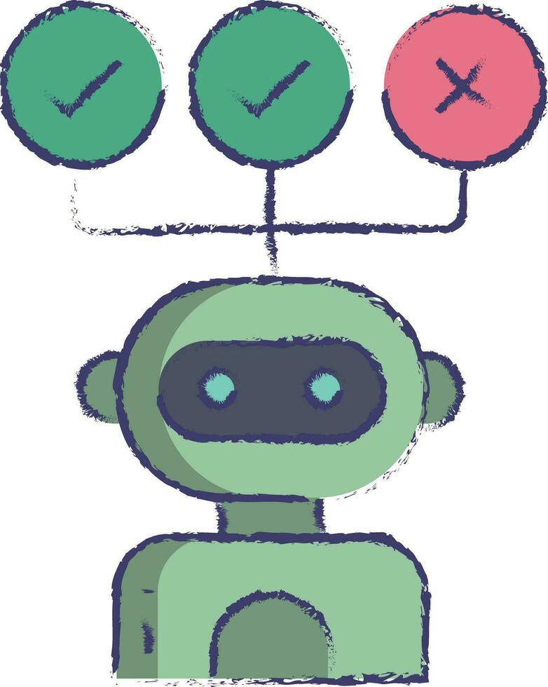 Robot Thinking hand drawn vector illustration 31700635 Vector Art at  Vecteezy