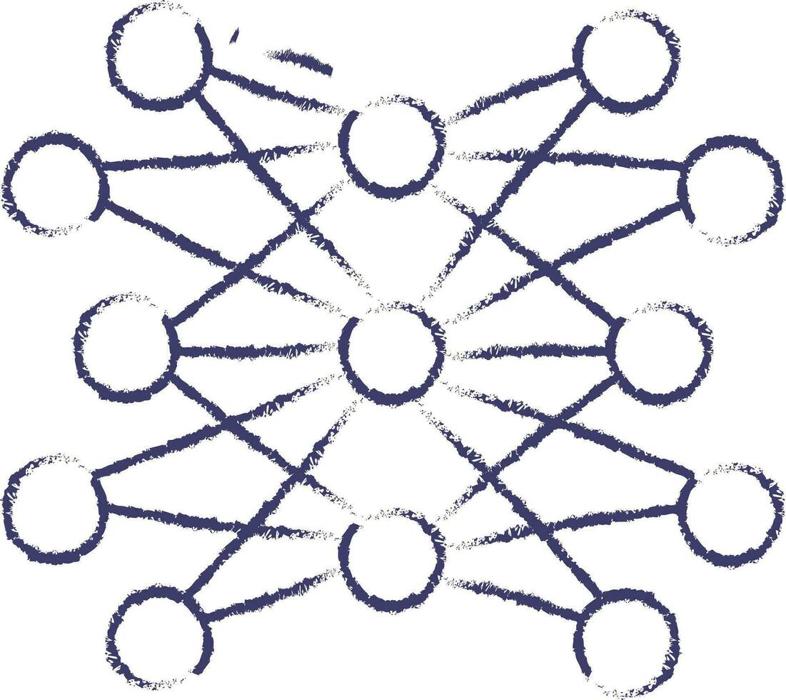 Network connection hand drawn vector illustration