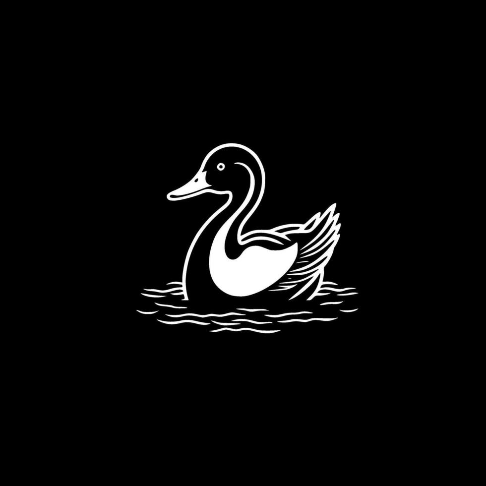 Duck, Minimalist and Simple Silhouette - Vector illustration